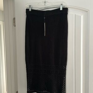BCBGENERATION NWT Crochet Pencil Skirt In Black Size M